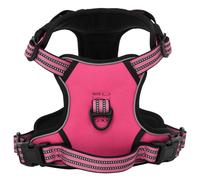 vidaXL Harnais pour Chien et Bandes réfléchissantes réglables Rose XL, Harnais pour Animaux de Compagnie, Harnais de Marche pour Chien, Harnais Anti-Traction pour Chien
