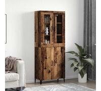 Vidaxl Haut Armoire 2 Pcs Bois Ancien 69,5 X 34 X 180 Cm