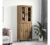 Vidaxl Haut Armoire 2 Pcs Chêne Artisanal 69,5 X 34 X 180 Cm