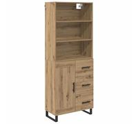 vidaXL Haut Armoire avec tiroir Chêne Artisanal 69,5 x 34 x 180 cm, Salon, Buffet Contemporain, Meuble Rectangulaire, Solutions de Rangement, Design Minimaliste, Chic