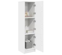 vidaXL Haut Armoire Blanc 31.5 x 32 x 122.5 cm, Solution de Rangement stylée, Buffet Moderne, Espace suffisant, Pratique, Design Minimaliste