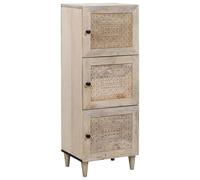 Vidaxl Haut Armoire Blanc 40 X 33 X 110 Cm Bois De Manguier Massif