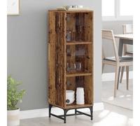 Vidaxl Haut Armoire Bois Ancien 35 X 37 X 117 Cm Bois D'ingénierie