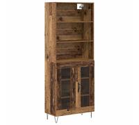 vidaXL Haut Armoire Bois Ancien 69,5 x 34 x 180 cm Bois d'ingénierie, Buffet Tendance, Meuble rectangulaire Moderne, Solution de Rangement élégante, Gain de Place pour Votre Salle à Manger