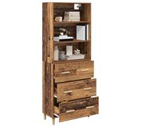 vidaXL Haut Armoire Bois Ancien 69,5 x 32,5 x 180 cm Bois d'ingénierie, Buffet Moderne, Rangement rectangulaire, Meuble Fonctionnel, Style épuré pour Votre intérieur