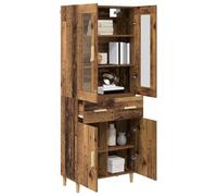 vidaXL Haut Armoire Bois Ancien 69,5 x 34 x 180 cm Bois d'ingénierie, Buffet Chic, Rangement Moderne, élégant pour Salle à Manger, Petite Solution de mobilier