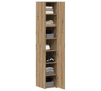 vidaXL Haut Armoire chêne Artisanal 30 x 42.5 x 185 cm, Salle à Manger, Chaise Buffet Rustique, Spacieuse, Élégante, Beige, Solutions Confortables