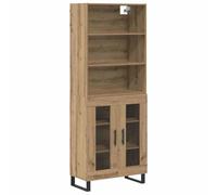 vidaXL Haut Armoire Chêne Artisanal 69,5 x 34 x 180 cm, Salon, Buffet Contemporain, Meuble Rectangulaire, Solutions de Rangement, Design Minimaliste, Chic