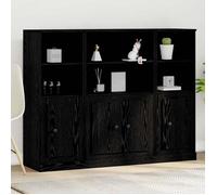 vidaXL Haut Armoire Chêne noir 132 x 35 5 x 103 5 cm Bois d'ingénierie 3333077