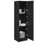 Vidaxl Buffet En Chêne Noir Chêne Noir Mdf Et Placage En Bois Moyen Noir