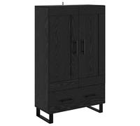 Vidaxl Haut Armoire Chêne Noir 69,5 X 31 X 115 Cm Bois D'ingénierie