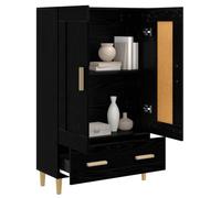 vidaXL Haut Armoire Chêne Noir 70 x 31 x 115 cm Bois d'ingénierie,