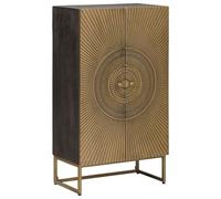 vidaXL Haut Armoire Laiton 53,5 x 30 x 95 cm, Salon, Mobilier Durable, Décor Fonctionnel, Assises Confortables, Design Moderne, Éclairage Élégant, Idées Gain de Place