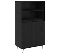 Vidaxl Haut Armoire Noir 60 X 36 X 110 Cm Bois D'ingénierie