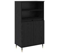 Vidaxl Haut Armoire Noir 60 X 36 X 110 Cm Bois D'ingénierie