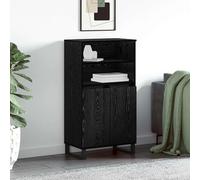 Vidaxl Haut Armoire Noir 60 X 36 X 110 Cm Bois D'ingénierie