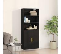 Vidaxl Haut-Parleur Chêne Noir 69.5x34x180 Cm Bois Ingénieré, Vidaxl Buffet Chêne Noir 69.5x34x90 Cm Bois Ingénieré, Vidaxl Buffet Mural Chêne Noir 69.5 X 32.5 X 90 Cm