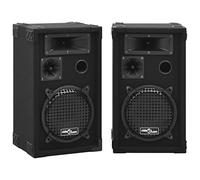 vidaXL Haut-parleurs scène HiFi passifs Professionnels 2 pcs 800W Noir