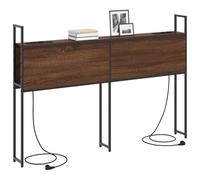 vidaXL Headboard de Rangement avec Station de Charge Chêne Marron, Chambre, Tête de lit Moderne et stylée, Rangement Pratique, Solution sans désordre, Station de Charge Sympa, Meubles urbains