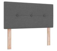 vidaXL Headboard LED Capitonné Bouton Gris Foncé 90 cm Tissu