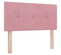 vidaXL Headboard LED Capitonné Rose 100 cm en Velours