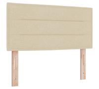 vidaXL Headboard LED Design Lignes Crème 90 cm Tissu
