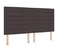 vidaXL Headboard LED Design Lignes Marron Foncé 180 cm Tissu