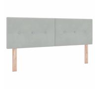 vidaXL Headboard LED en Velours Gris Clair capitonné de 80 cm