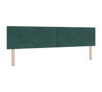 vidaXL Headboard LED Matelassé Vert Foncé 100 cm Velours