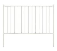 Hekpaneel met palen 1,7x1 m gepoedercoat staal wit145216