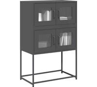 vidaXL Highboard Anthracite 68x39x107 cm Acier