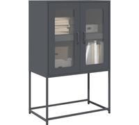 vidaXL Highboard Anthracite 68x39x107 cm Acier