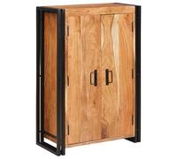 vidaXL Highboard avec portes Marron Bois d'acacia massif et métal