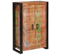 Vidaxl Highboard Avec Portes Marron Bois Recyclé Massif Et Métal