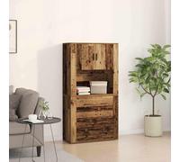 vidaXL Highboard avec tiroirs vieux bois 80 x 33 x 150 cm Bois composite