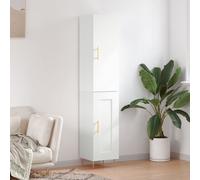 Vidaxl Buffet Haut Blanc 34,5x34x180 Cm Bois D'ingénierie Multicolore
