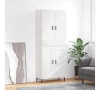 vidaXL Highboard blanc 69,5x34x180 cm Bois composite