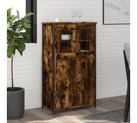 vidaXL Highboard chêne fumé 62x32x106,5 cm Bois composite