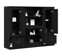 vidaXL Highboard Chêne Noir 132 x 35,5 x 103,5 cm Bois d'ingénierie