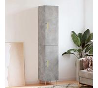 Buffet Haut, Armoire de Rangement avec Pieds, Meuble de Rangement, Organisateur Salon Salle de Séjour, Moderne, Gris Béton Bois d'Ingénierie
