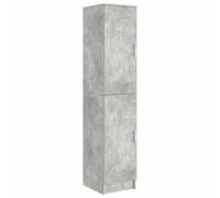 vidaXL Highboard Gris béton 35 x 39 x 168 cm Bois d'ingénierie, Meuble de Salon Moderne, Haut Buffet rectangulaire avec Rangement, Pratique pour l'organisation intérieure