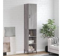 Buffet Haut, Armoire de Rangement avec Pieds, Meuble de Rangement, Organisateur Salon Salle de Séjour, Moderne, Sonoma Gris Bois d'Ingénierie