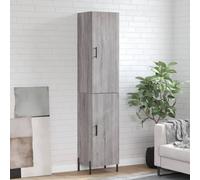 vidaXL Highboard Gris Sonoma 34,5x34x180 cm Matériau dérivé du bois