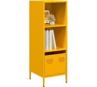 vidaXL Highboard jaune moutarde 35x39x103,5 cm Acier