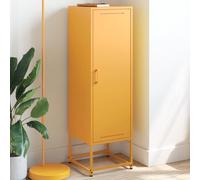 vidaXL Highboard jaune moutarde 36x39x123 cm acier