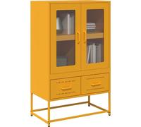 vidaXL Highboard jaune moutarde 68x39x111,5 cm Acier