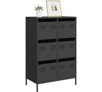 vidaXL Highboard noir 68x39x101,5 cm acier