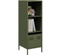 vidaXL Highboard vert olive 35x39x103,5 cm acier