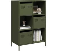 vidaXL Highboard vert olive 68x39x103,5 cm acier
