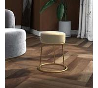 Hocker rond fluweel donkergrijs340256
